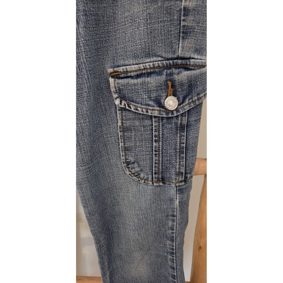 Levi's 518 Superlow Size 3 Junior Vtg Y2k bootcut flare light wash side pocket - Picture 6 of 7